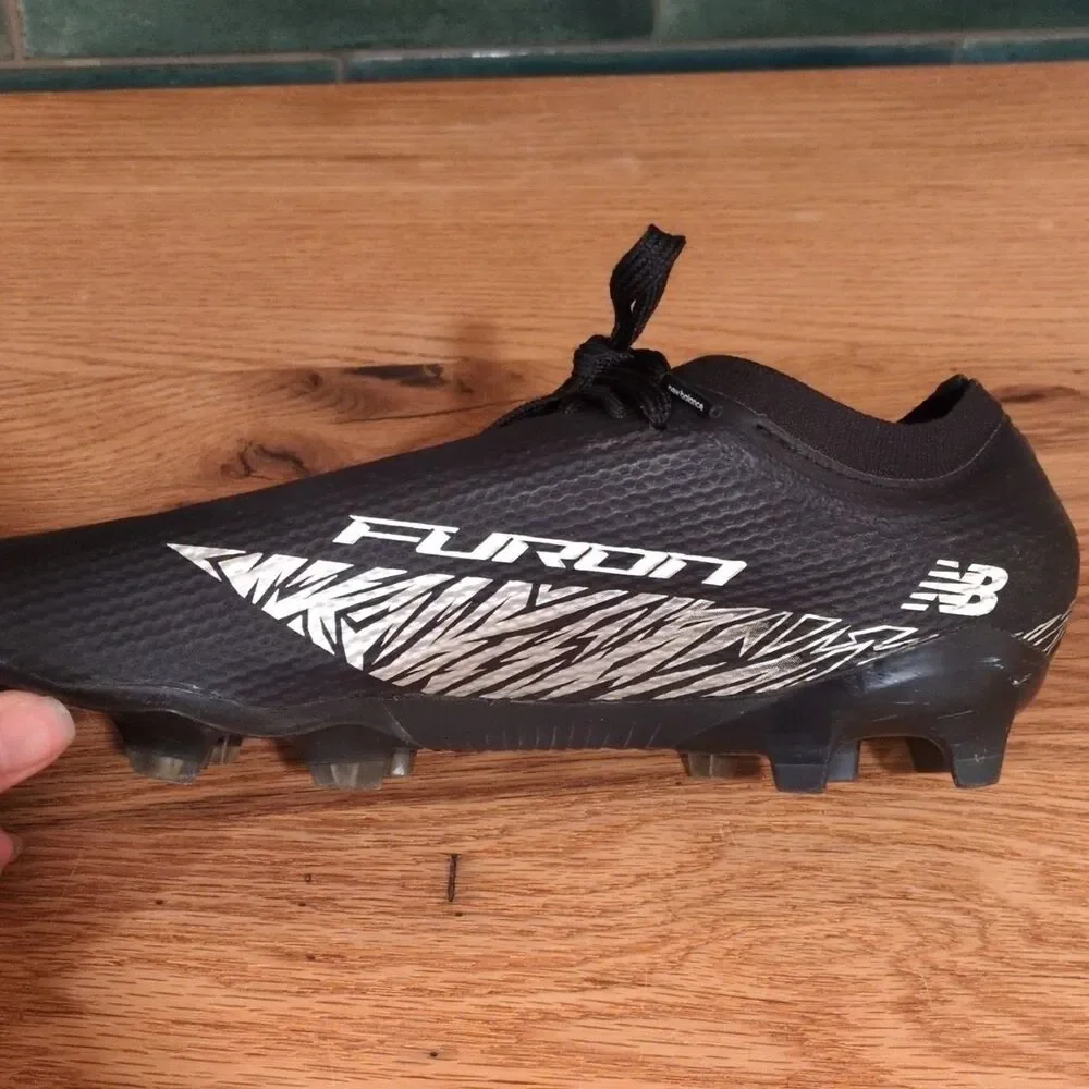 New Balance Furon Black/White Youth Soccer Cleats US 8 Fast Lightweights